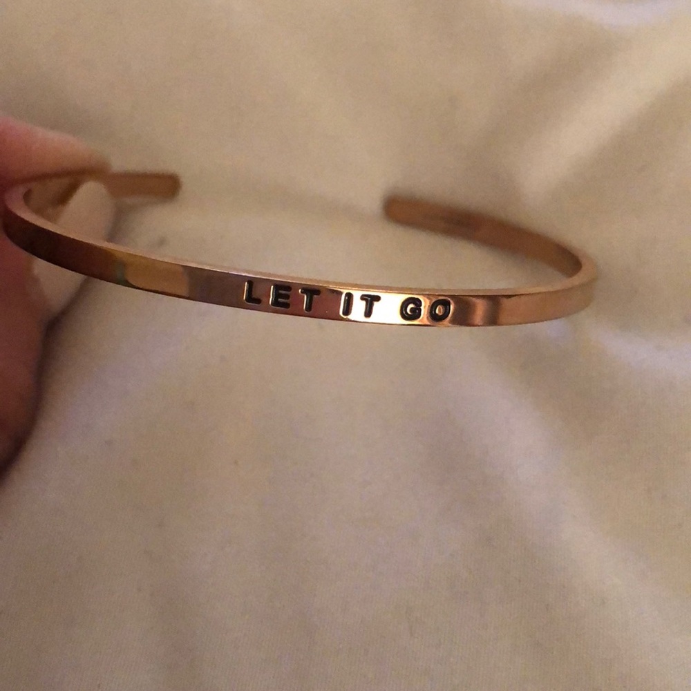 “Let it Go” rose gold mantra band